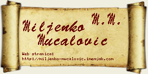Miljenko Mučalović vizit kartica